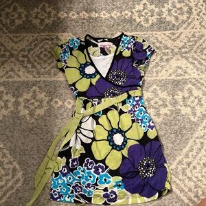 Floral Wrap Dress with Belt